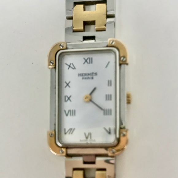 **SOLD** Hermès Croisiere Two-Tone Quartz Watch - Picture 13 of 14